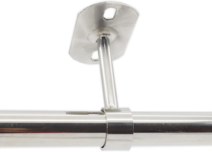 2 Pack Ceiling Mount Bracket, Stainless Steel Wardrobe Pipe Bracket Rod Holder - Image 7