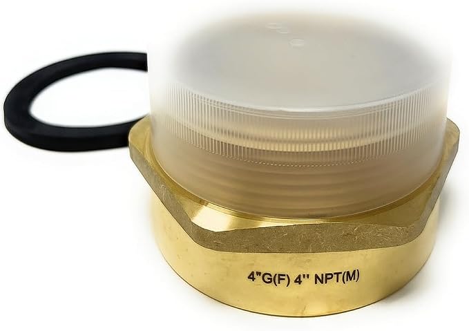 Cascada Lead-Free 4" G Thread Female to NPT Male Adapter | Brass Pipe Fitting - Image 3