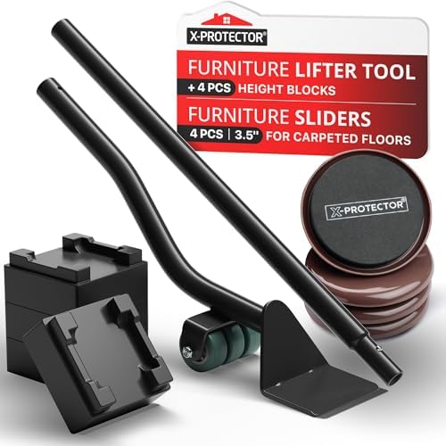 X-Protector Furniture Sliders for Carpet & Furniture Lifter Tool Set by X-Protector