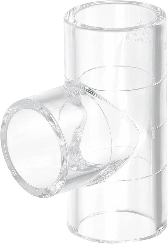 uxcell 1Pcs Clear Elbow Fitting, 20mm/0.79" 3 Way Acrylic Elbow T-Shaped Pipe - Image 4