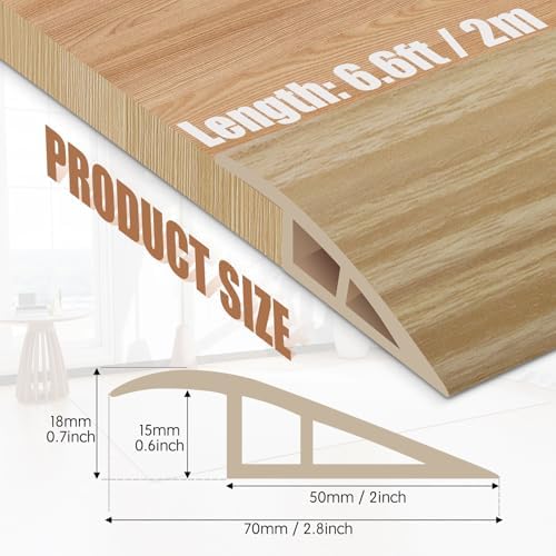 Floor Transition Strip Door Threshold 78" Floor Transition Reducer Trim on The - Image 2