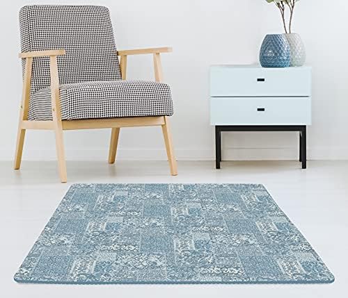 FloorPops Blue Mercado Interlocking Floor Tiles - Image 4