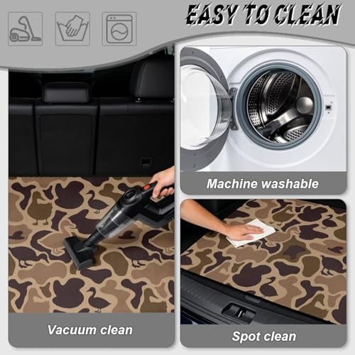 ELEQIN Duck Camo Trunk Mats for Cars SUV Sedan Truck Non Slip Backing Heavy - Image 5