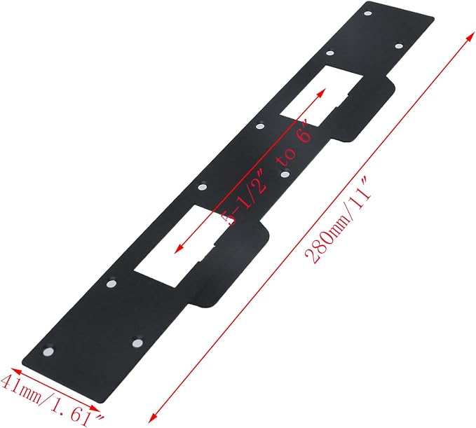 2pcs Door Strike Plate Stainless Steel Double Hole Door Handle Lock Backplate - Image 2
