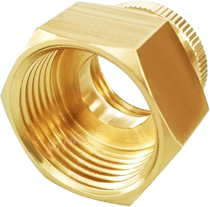 Joywayus Brass Swivel Pipe Fitting 3/4" GHT x 1" NPT Double Female | Garden - Image 4