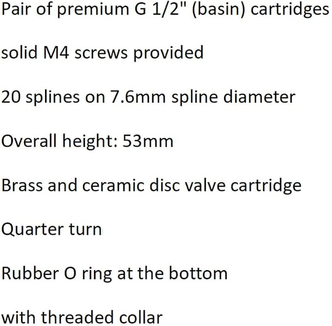 Huashan Replacement Brass Ceramic Disc Stem Cartridge Faucet Valve Quarter Turn - Image 4