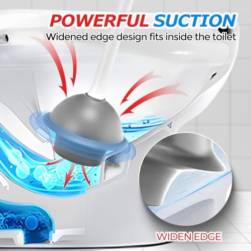FORASTO Toilet Plunger with Holder - Image 3