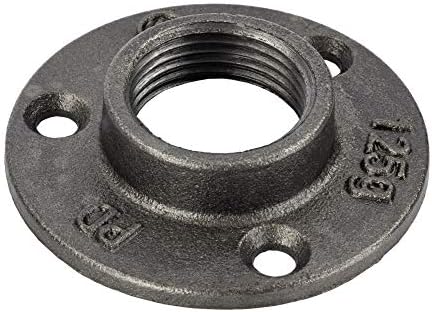 PIPE DECOR 1" Mini Floor Flange Fitting, Malleable Iron, Fits One Inch Diameter - Image 6