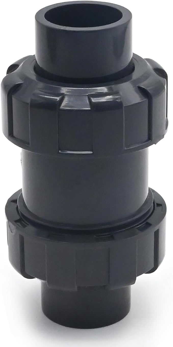 PVC True Union Check Valve, 3/4 Inch Slip Swing Full Port Utility, Sch80 Socket - Image 7