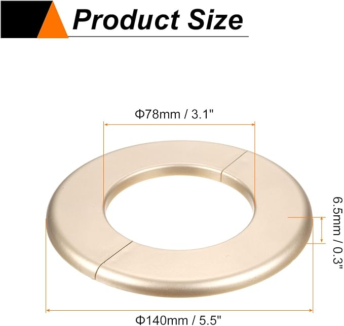 HARFINGTON 2pcs Wall Split Flange 78mm/3.1" Self-Adhesive Plumbing Cover Plates - Image 2