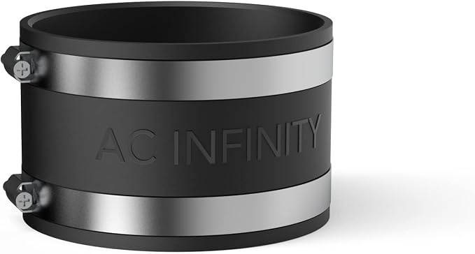 AC Infinity Noise Reduction Clamp 4-Inch, Duct Coupler. | Stainless Steel Clamps by ACInfinity