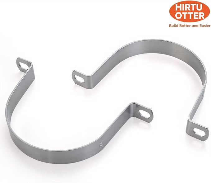 3 PCS 4-1/2 Inch, 304 Stainless Steel Thickened Pipe Clamps, Heavy-Duty Two - Image 4