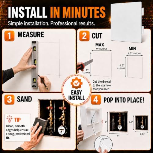 Morvat Adjustable Spring Access Panel 8"x8" Inches, - Image 3