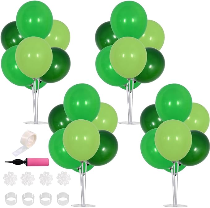 TONIFUL 4 Set Green Balloon Stand Balloon Centerpiece - Image 7