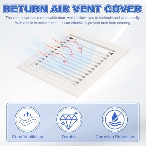 PATIKIL 16x16 Inch Plastic Ventilation Grille, Return Air Vent Cover Removable - Image 4