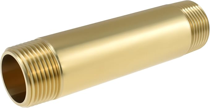 SDTC Tech Brass Pipe Fitting Long Nipple 3/4 NPT Male x 3/4 NPT Male Thread | by SDTCTech