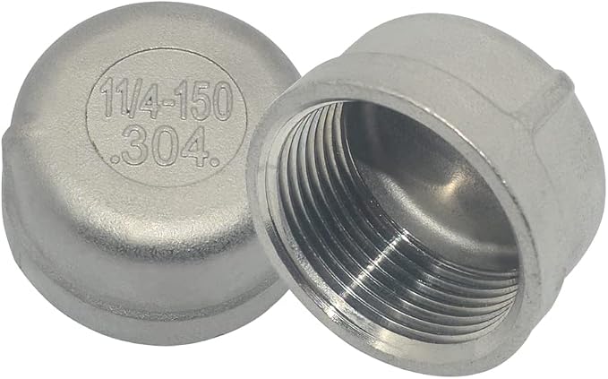 1-1/4" 1.25" Cap, NPT Female Threaded Cast Pipe Fitting, Stainless Steel 304 - Image 6