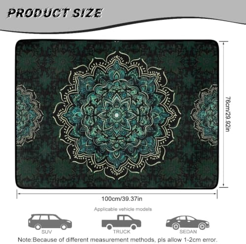 Green Boho Heavy Duty Trunk Mat 29"x39" - Image 7