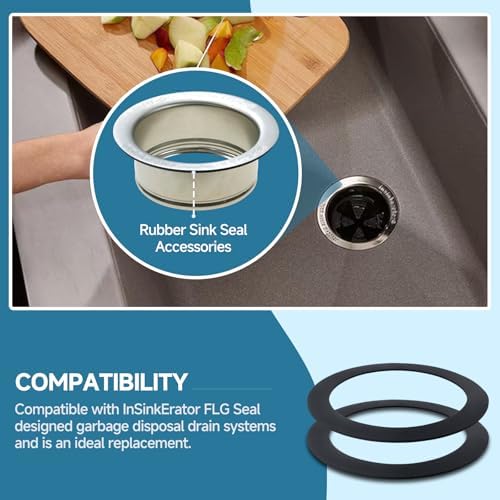 2PCS Kitchen Sink Drain Seal for InSinkErator Garbage Disposal Gasket - Image 3