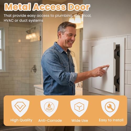 Access Panel for Drywall, 16 x 16 inch Wall Hole Cover Aluminum Alloy White - Image 3