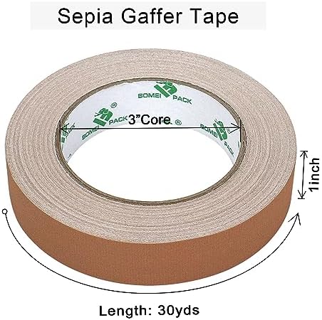 BOMEI PACK Brown Gaffer Tape, Matte Non-Reflective, 1inch x 30yds No Residue - Image 3