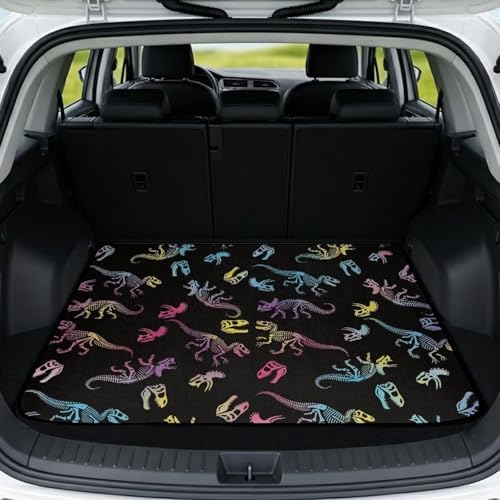 Dinosaur Skeleton Friendly Trunk Mat 29"x39" by Mintulipy