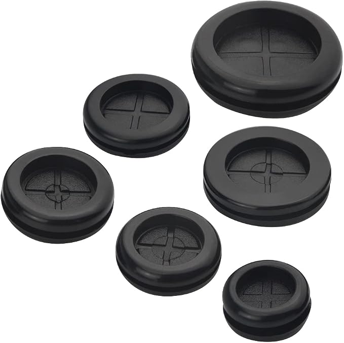 52Pcs 6 Sizes Closed Rubber Grommet Kit Double Sided Electrical Wire Gasket - Image 3