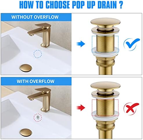 JONKEAN Bathroom Pop Up Drain Without Overflow, Vanity Vessel Sink Drain - Image 3