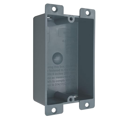 1-Gang PVC Old Work Standard Switch/Wall Electrical Outlet Box Grey Outlet by AIRTAK