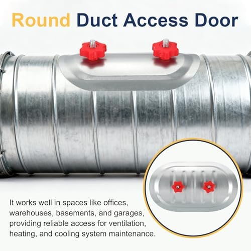 PATIKIL 8" Round Duct Access Door, Duct Maintenance Access Door Galvanized - Image 6