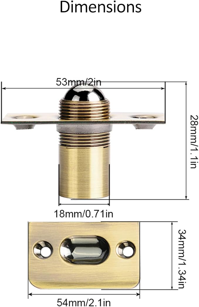 Ball Catch Door Hardware Jiayi 2 Pack Door Ball Catch - Image 9