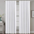 H.VERSAILTEX Back Tab White Curtains 90 Inch Long by HVERSAILTEX
