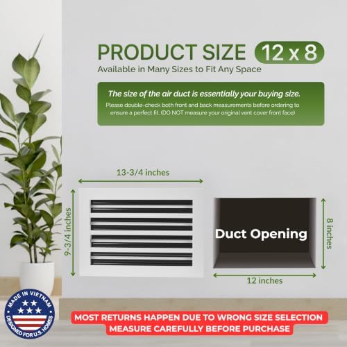 Modern Air Vent Cover 12x8 – Slim Design Aluminum Linear Slot Diffuser - Image 4