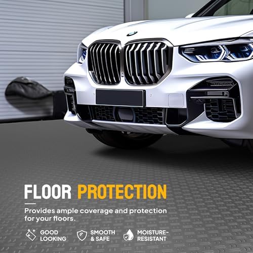 Bonnlo 7.5 X 20 FT Garage Floor Mat, Thickened Double Diamond Plate Garage - Image 3