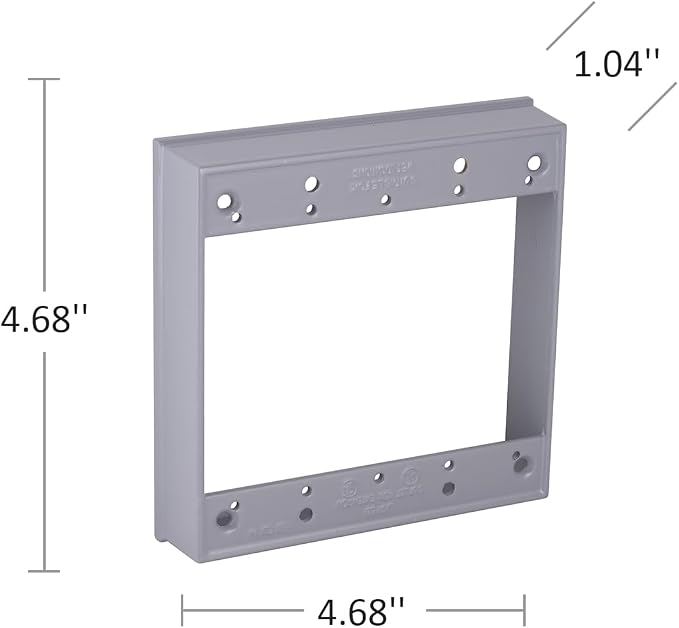 BELL 5407-0 2-Gang Weatherproof Extension Ring, 1-1/32 in. Deep - Image 5