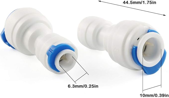 E-outstanding Quick Straight Connector 5PCS 1/4inch to 3/8inch OD Quick - Image 2
