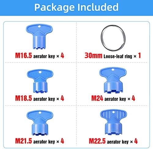 Hibbent 20 Pieces Faucet Aerator Key, Aerator Wrench Faucet Aerator Key - Image 3