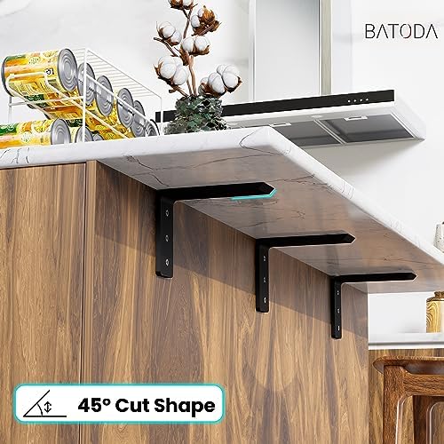 BATODA 12” Countertop Support Steel Brackets, Heavy Duty L Bracket - Image 5
