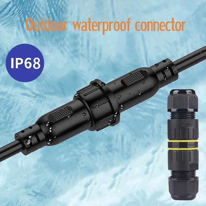 2 Pin Electrical Connector，Male Female 12AWG 2wire Waterproof Connector - Image 3