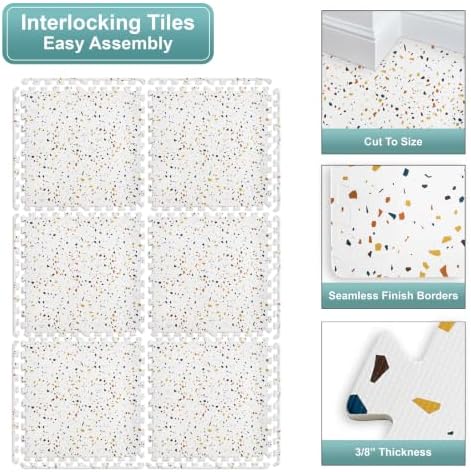 Sorbus Interlocking Wood Grain Foam Floor Tiles - Image 6