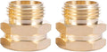 Brass Pipe to Hose Connector Fitting, Female Pipe Thread x Male 3/4 Hose Thread by ZKZX