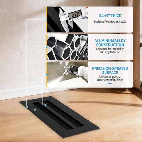 12x4 Modern AC Vent Cover, Decorative Air Vent Register Grille - Image 5