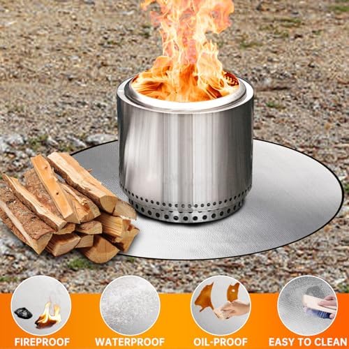 DocSafe 36" Round Fire Pit Mat for Solo Stove Bonfire, 4-Layer Double-Sided - Image 2