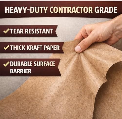 Brown Rosin Floor Protection Paper Roll 36 Inch x 166 Feet Heavy Duty Builder - Image 3
