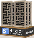 Howeall 4x10 Inches 6 Pack Heavy Duty Walkable Floor Register by Howeall