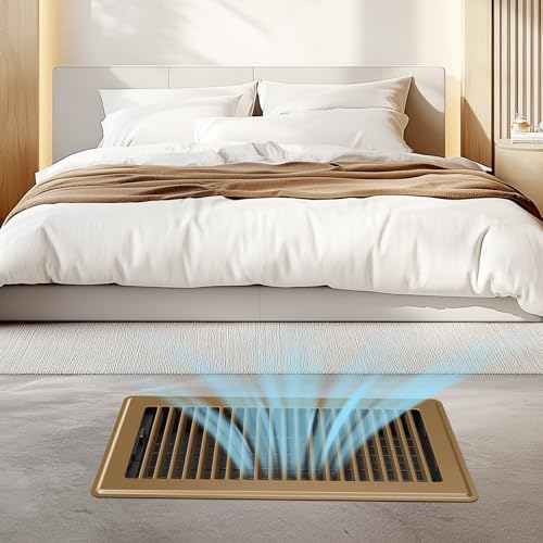 Floor Register Fits 6x12 or 12x6 Duct Opening, 4 Pack Brown Floor Vents - Image 6