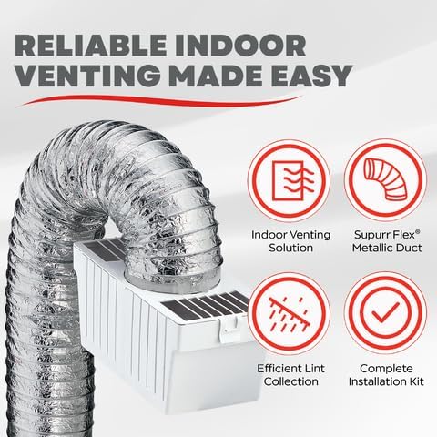 Deflecto Dryer Lint Trap Kit for Indoor Dryer Venting - Image 2