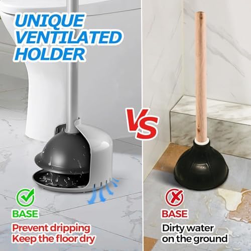 FORASTO Toilet Plunger with Holder - Image 2