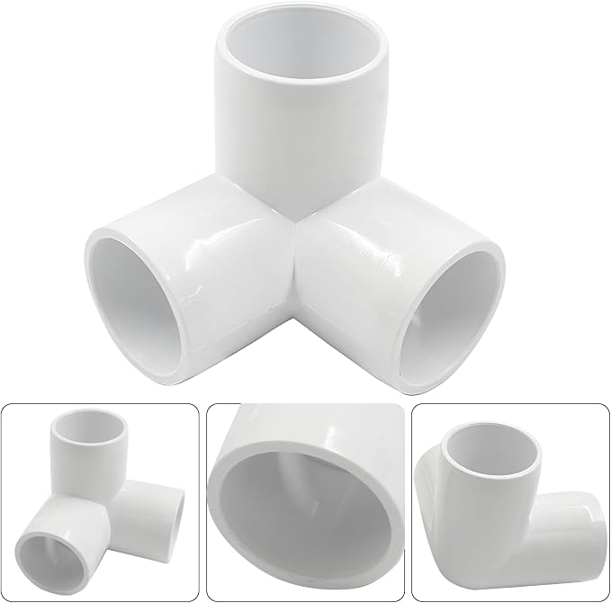 Piutouyar 4 Pcs 3/4" Elbow PVC Pipe Fitting, 3 Way | Furniture Grade Pipe - Image 4