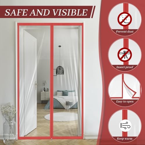 Amylove Zipper 60 x 102 Inch Dust Barrier Door Kit, 5 x 8.5 ft - Image 5